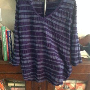 womens Cutloose blue navy stripe tunic top XL